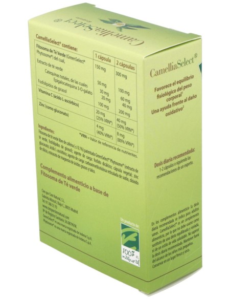 100% Natural Camellia Select Antioxidante 60Cáps