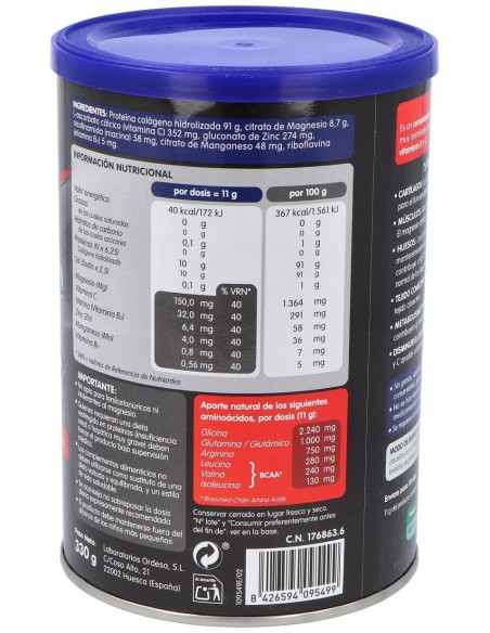 Colnatur Sport Colágeno Natural Sabor Neutro, 330 G