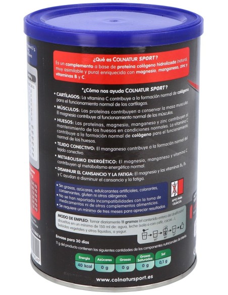 Colnatur Sport Colágeno Natural Sabor Neutro, 330 G
