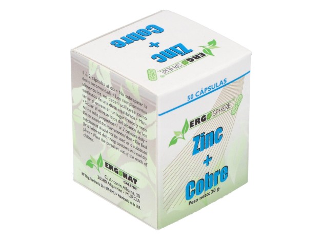 Ergonat Galenic Zinc Cobre Ergosphere 50Caps