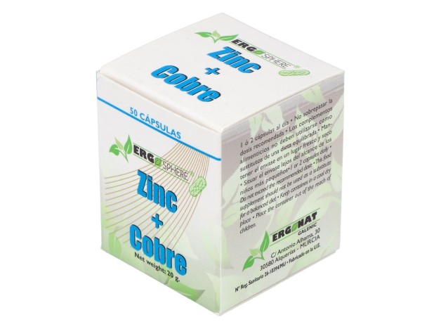 Ergonat Galenic Zinc Cobre Ergosphere 50Caps