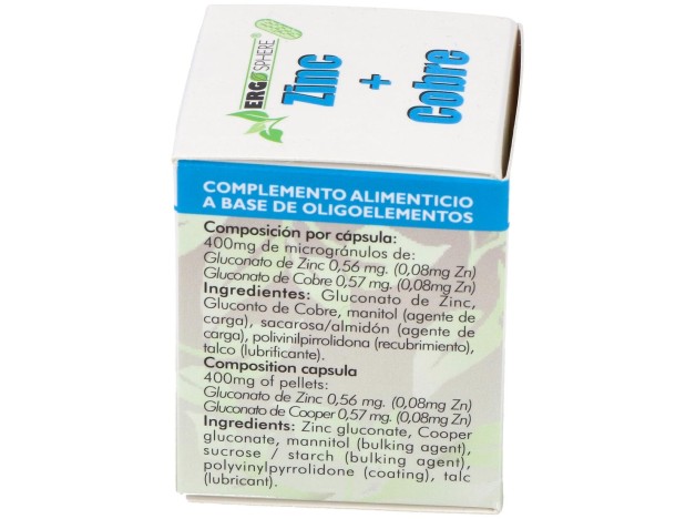 Ergonat Galenic Zinc Cobre Ergosphere 50Caps