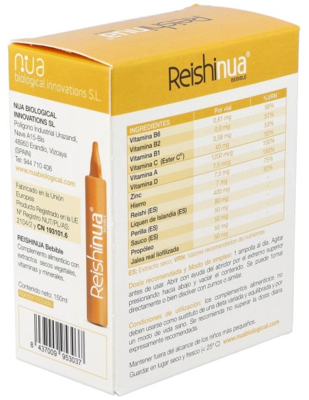 Reishinua Bebible 15 Viales Nua