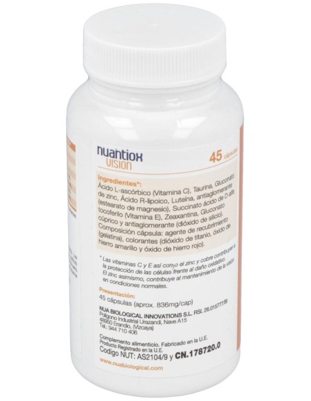 Nua Biological Innovations Nuantiox Visión 45Caps