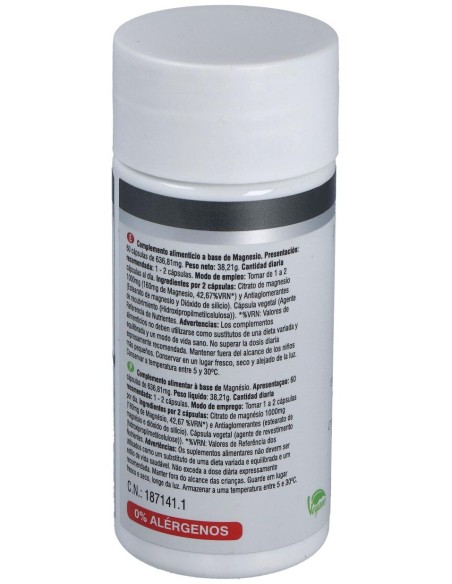 Nueva Dietetica Magnesio 537 Mg, 60 Cápsulas