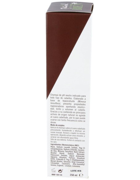 Champu Regenerador Tepezcohuite 250 Ml.