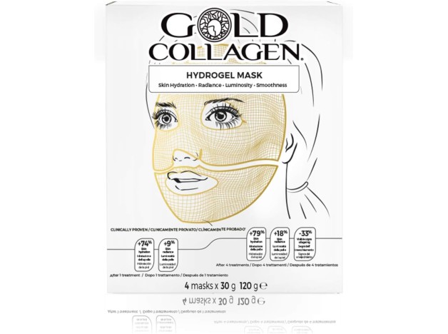 Gold Collagen Hydrogel Mask 4 unidades