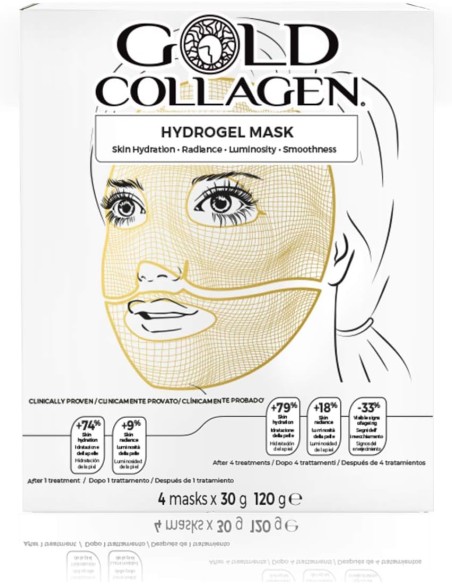 Gold Collagen Hydrogel Mask 4 unidades