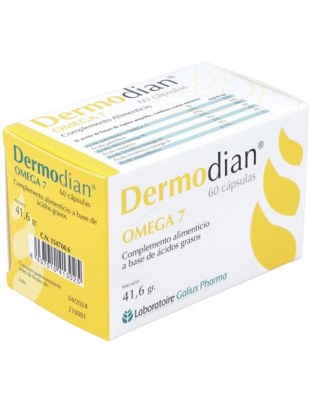 Dermodian Omega 7, 60 Cápsulas