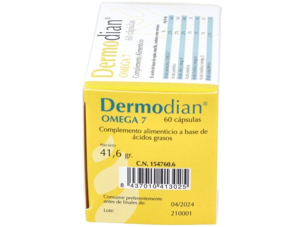 Dermodian Omega 7, 60 Cápsulas