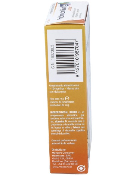 Hidropolivital Junior 40 Comprimidos Masticables