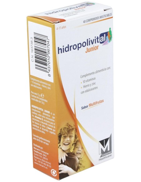 Hidropolivital Junior 40 Comprimidos Masticables