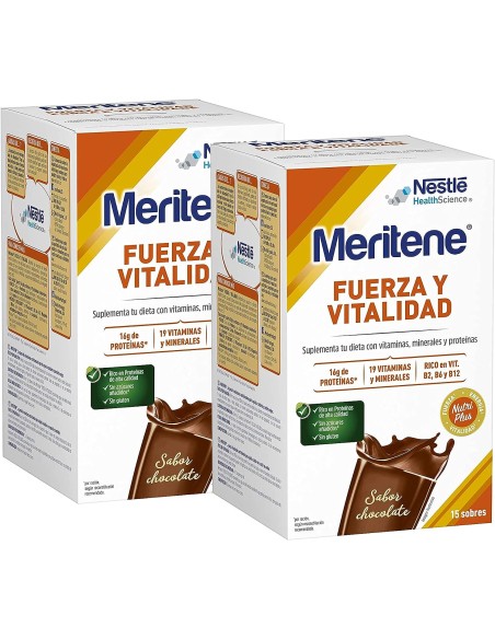Meritene Fuerza y Vitalidad 30 Sobres Chocolate