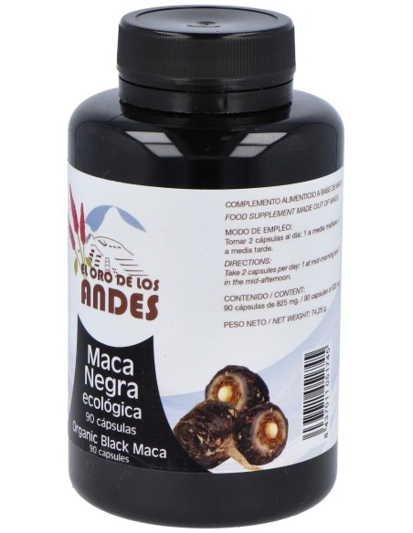 El Oro De Los Andes Maca Negra Ecológica 90 Cápsulas