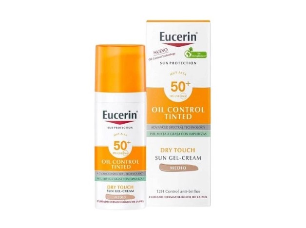 Eucerin Solar Cara Oil Control Color Tono Medio...