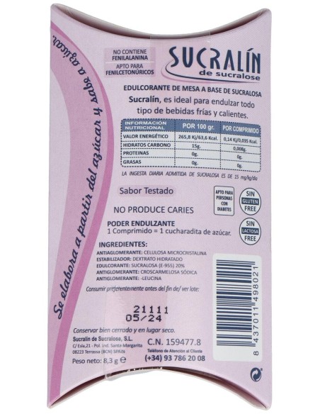 Sucralin Endulzante 150Comp