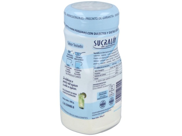 Sucralin De Sucralosa Endulzante Granulado 190 G