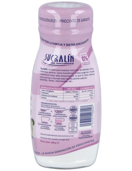 Sucralin Granulado Rosa Familiar 300Gr