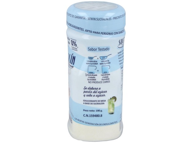 Sucralin De Sucralosa Endulzante Granulado 190 G