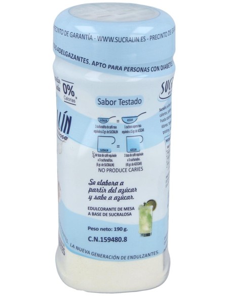 Sucralin De Sucralosa Endulzante Granulado 190 G