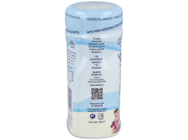 Sucralin De Sucralosa Endulzante Granulado 190 G