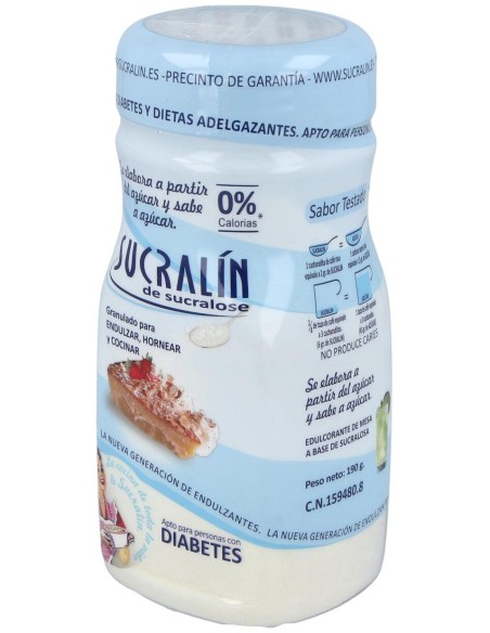Sucralin De Sucralosa Endulzante Granulado 190 G