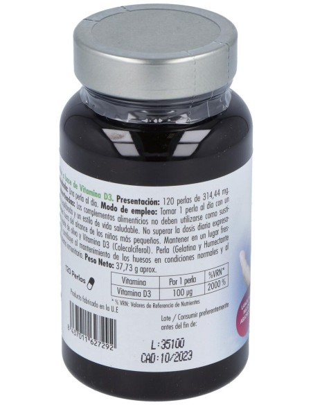 Mundo Natural Vitamina D3 4000Ui 120Perlas