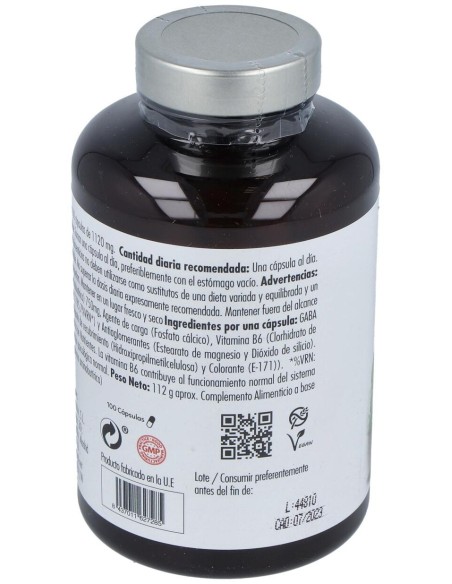 Mundo Natural Gabasor 750 Mg Con B6 100 Cap