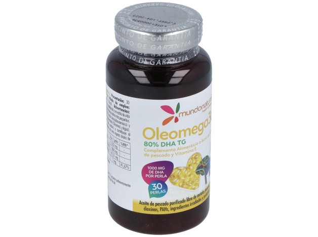 Mundonatural Oleomega3 80% Dha 1G 30Caps