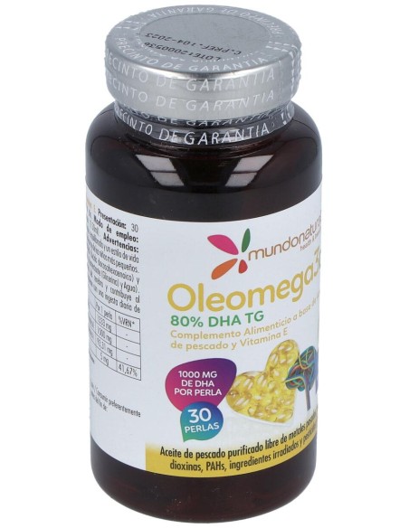 Mundonatural Oleomega3 80% Dha 1G 30Caps