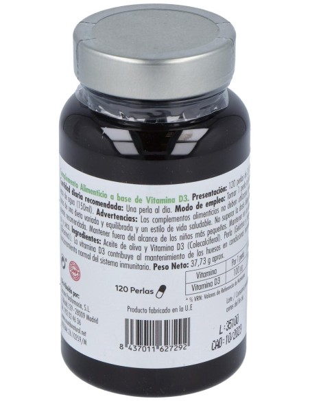 Mundo Natural Vitamina D3 4000Ui 120Perlas