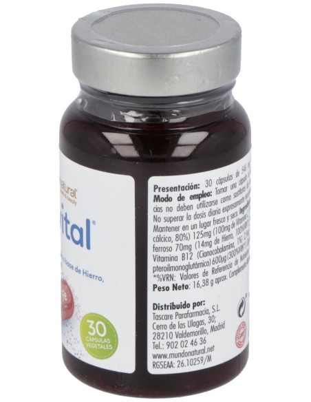 Mundonatural Enervital Hierro 30Caps
