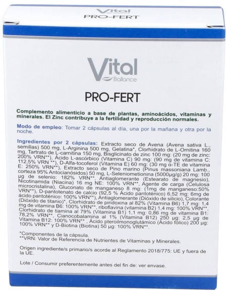 Vital Ballance Pro-Fert 60Caps