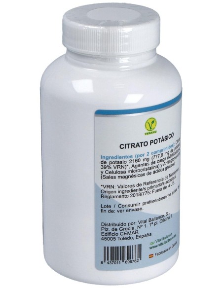 Citrato De Potasio 100Comp.