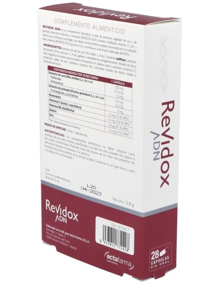 Revidox Antioxidante Adn, 28 Uds
