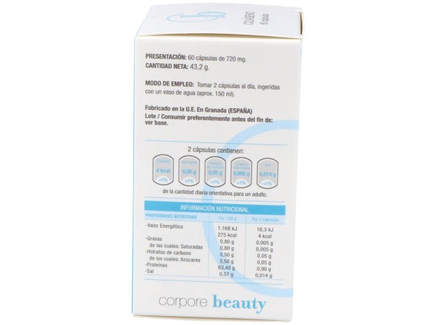 Corpore Beauty Colageno Hidrolizado+Ac Hialur. 60C