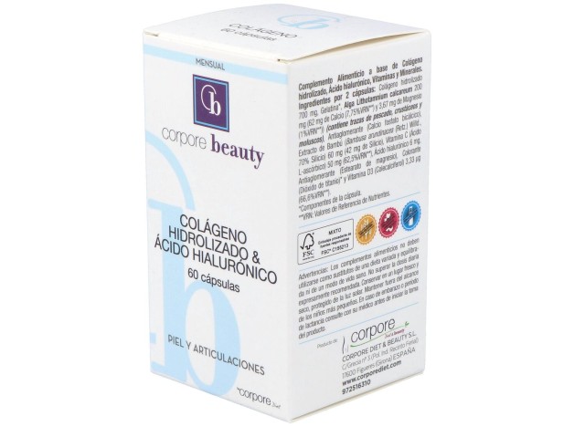 Corpore Beauty Colageno Hidrolizado+Ac Hialur. 60C