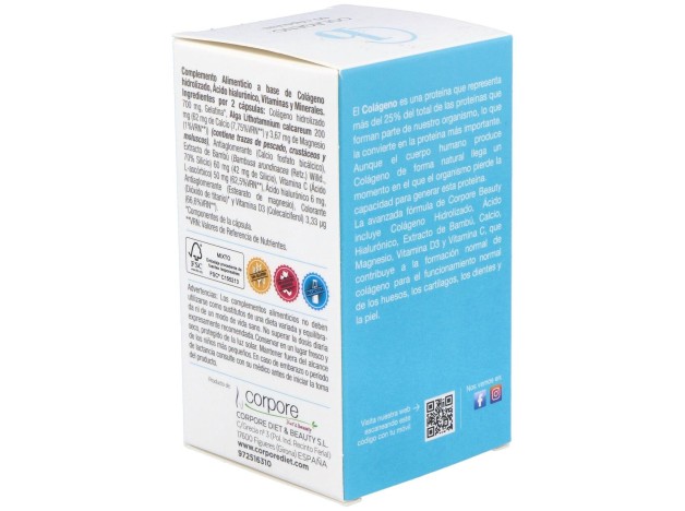 Corpore Beauty Colageno Hidrolizado+Ac Hialur. 60C