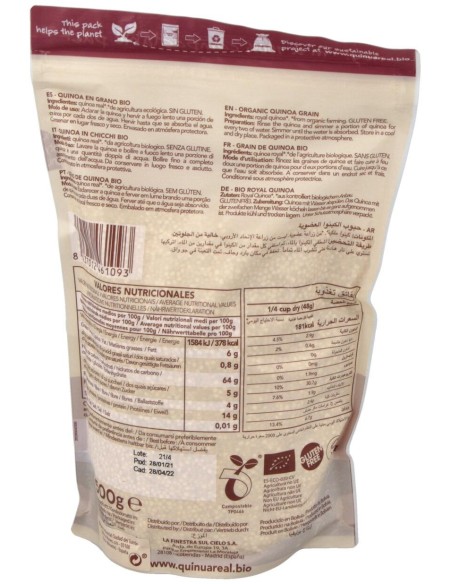 La Finestra Sul Cielo Quinoa Grano Eco Sin Gluten 500Gr