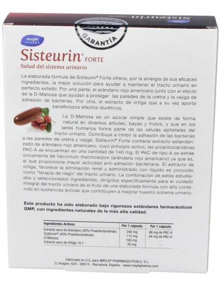 Mayla Sistema Urinario 140Mg 40Caps