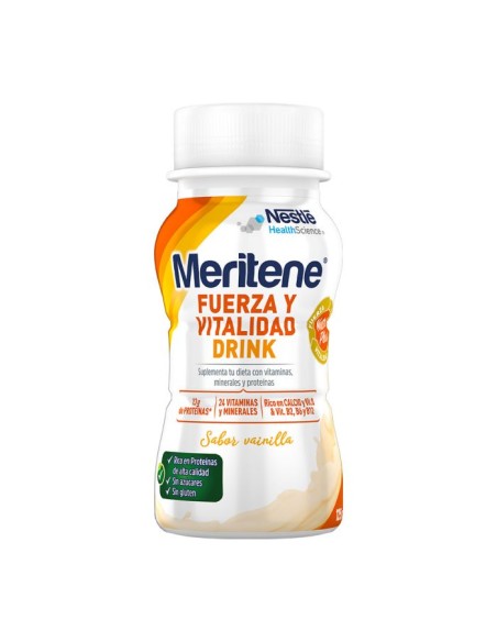 Meritene Drink Fuerza y Vitalidad Sabor Vainilla 10+2 uds 125 ml
