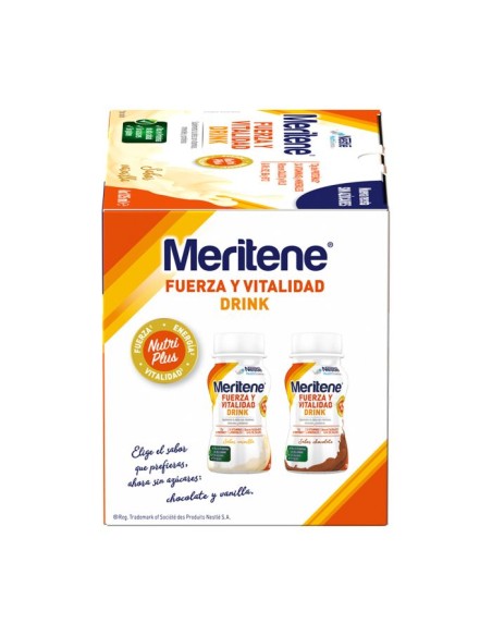 Meritene Drink Fuerza y Vitalidad Sabor Vainilla 10+2 uds 125 ml