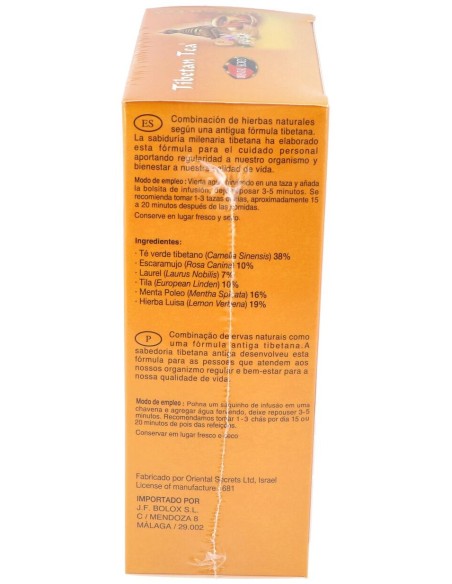 Tibetan Tea Sabor Natural 90Sbrs.