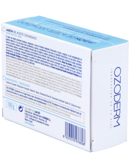 Ozoaqua Jabón De Ozono En Pastilla, 100 G