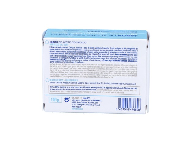 Ozoaqua Jabón De Ozono En Pastilla, 100 G