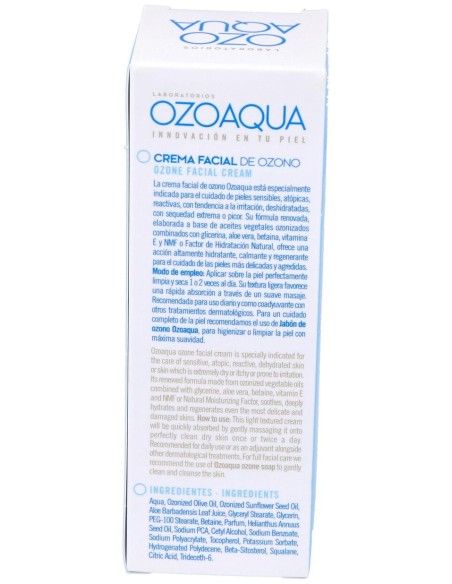 Ozoaqua Crema Facial De Ozono, 50 Ml