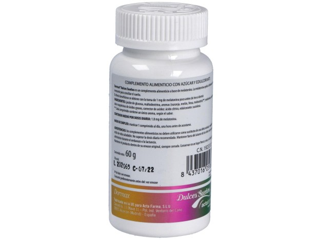 Dormax Dulces Sueños Melatonina 1,8Mg. 120Comp.