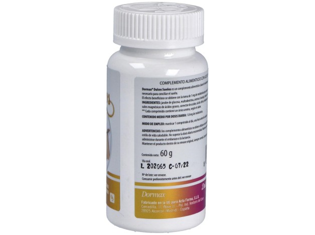 Dormax Dulces Sueños Melatonina 1,8Mg. 120Comp.
