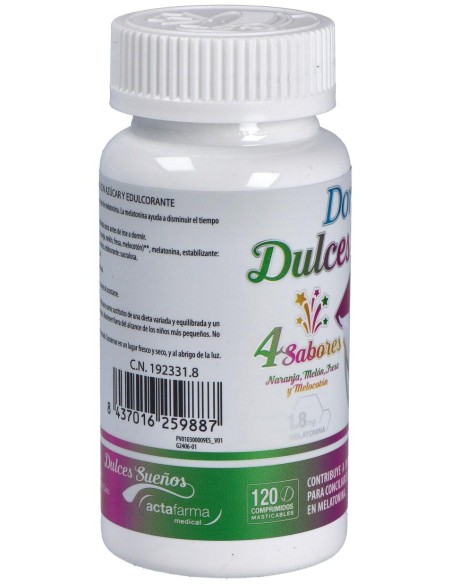 Dormax Dulces Sueños Melatonina 1,8Mg. 120Comp.