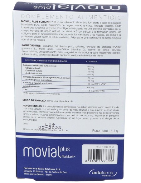 Movial Plus Fluidart 28Cap.